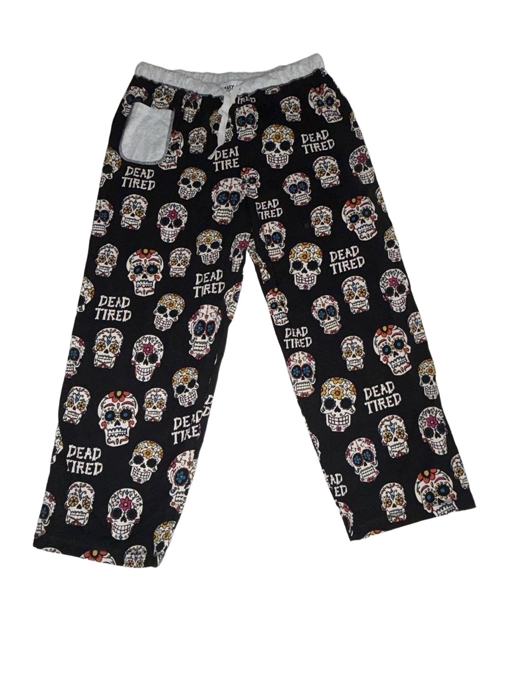 Lazy One Women's Dead Tired Sugar Skull Pajama Pants Lounge Sleepwear